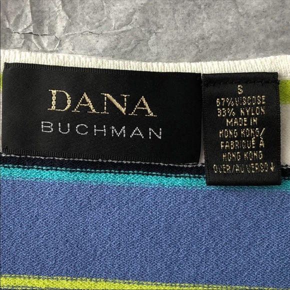 STRIPED COLORFUL 3/4 SLEEVE TOP-SIZE SMALL-NWT - Picture 7 of 7